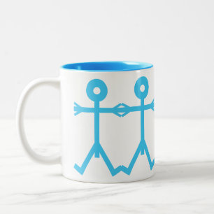 Love Men Icon 2006 Art Blue Two-Tone Coffee Mug