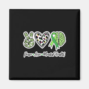 Love Mental Health We Wear Green Mental Health Magnet