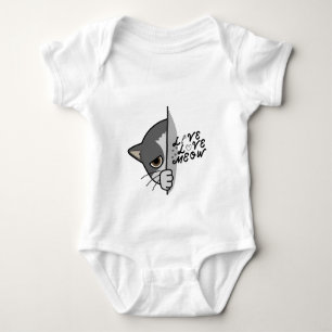 love meow cat lover design #catlover #catlife #cat baby bodysuit