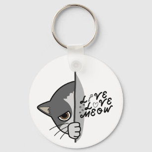 love meow cat lover design #catlover #catlife #cat key ring