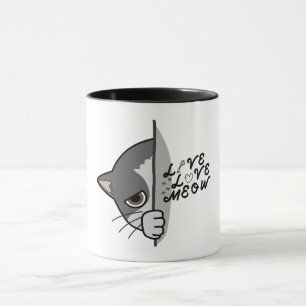 love meow cat lover design #catlover #catlife #cat mug