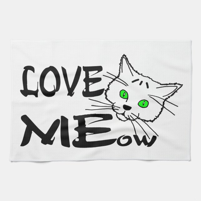 Love MEow Tea Towel (Horizontal)