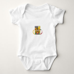 Love Message in Rasta Colours Art Print Baby Bodysuit