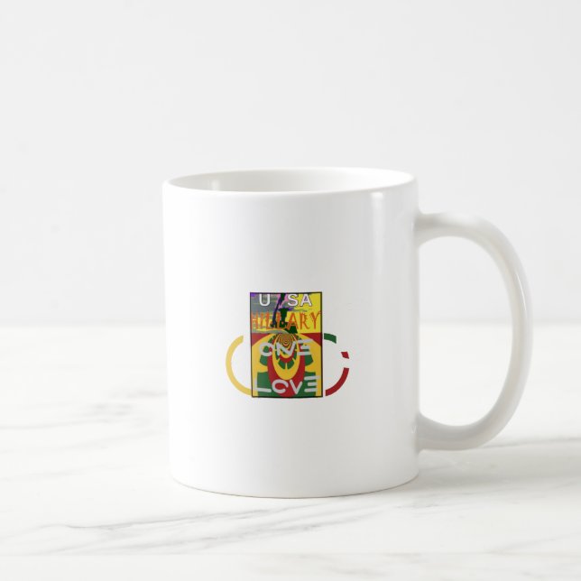 Love Message in Rasta Colours Art Print Coffee Mug (Right)