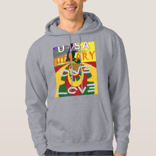 Love Message in Rasta Colours Art Print Hoodie