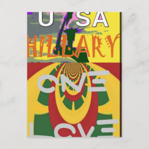 Love Message in Rasta Colours Art Print Postcard