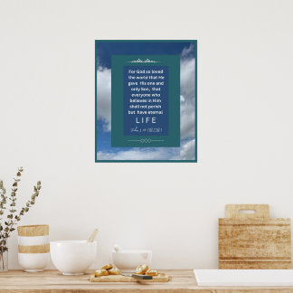 Love Message - John 3-16 - 20 x 24 Poster