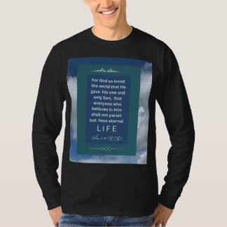 Love Message - John 3-16 - Long Sleeve Black - T-Shirt