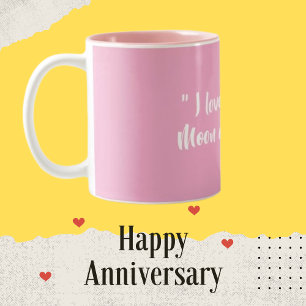 Love Message Personalised Pink Background Two-Tone Coffee Mug