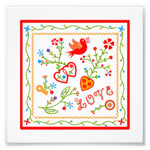 Love message photo print