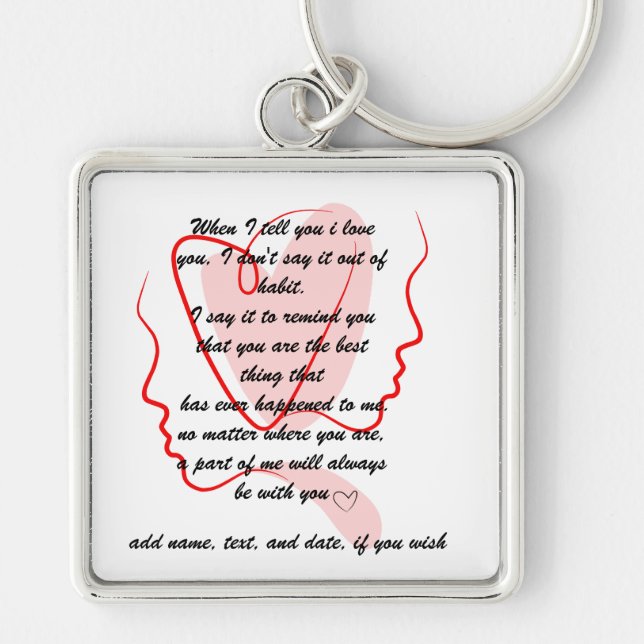 love messages key ring (Front)