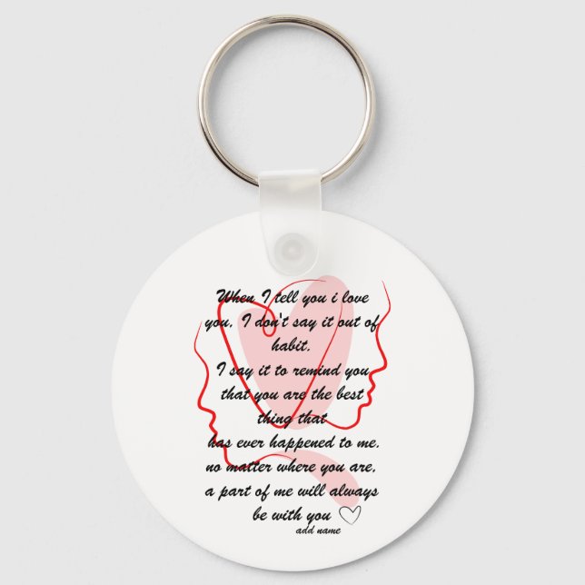love messages  keychain (Front)