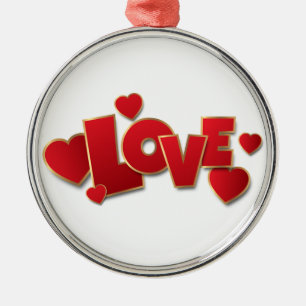 Love Metal Ornament