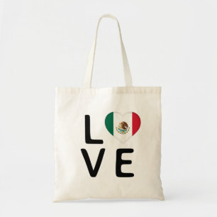 Love - Mexico Flag Tote Bag