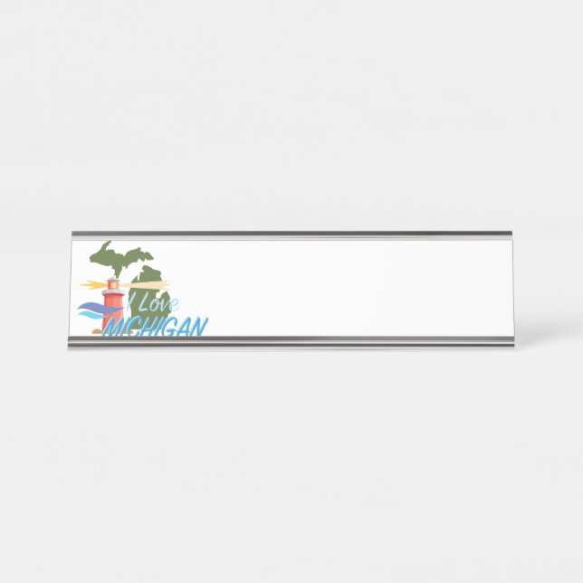 Love Michigan Desk Name Plate (Front)
