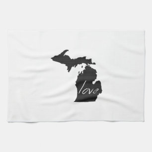 Love Michigan Tea Towel