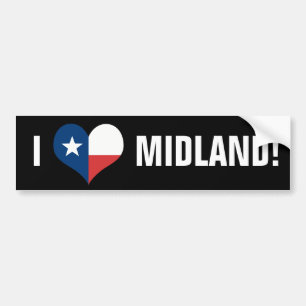 LOVE MIDLAND, TX! BUMPER STICKER