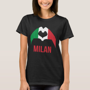 Love Milan Italy Flag Proud Italian Holiday T-Shirt