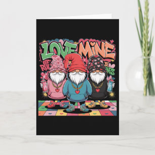 Love Mine Gnomes Urn Street Art Valentines Graffit Card