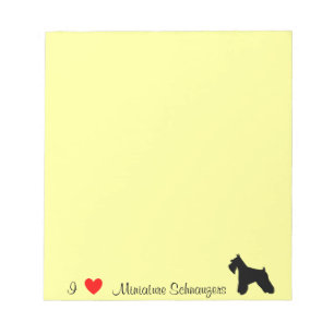 Love Mini Schnauzers Notepad