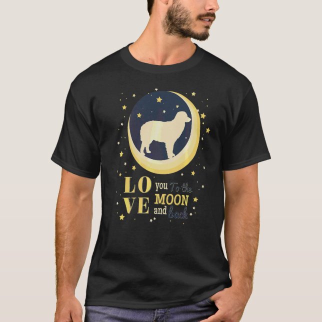 Love Miniature Australian Shepherd Dog To The Moon T-Shirt (Front)