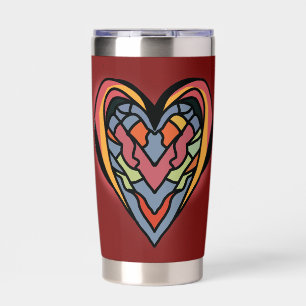 Love Minimalist Affection Broken Insulated Tumbler