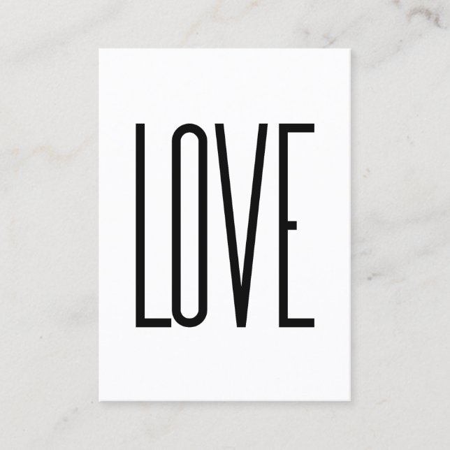 Love - Minimalist Design Business Card (Front)