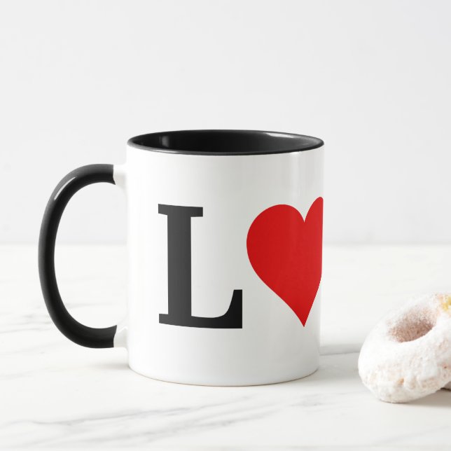LOVE Minimalist Elegant Mug (With Donut)