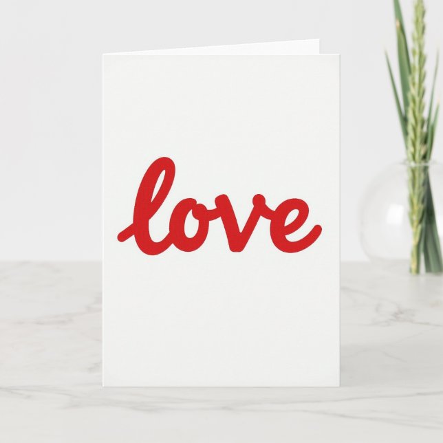 Love Minimalist Style Card (Front)