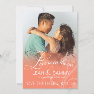 Love Mist Photo Save the Date | peach