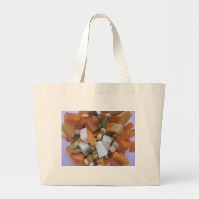 Love Mixed Vegetables Large Tote Bag (Front)