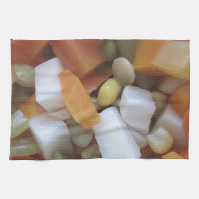 Love Mixed Vegetables Tea Towel (Horizontal)