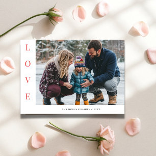 Love Modern Baby Photo Funny Family Valentines Holiday Card