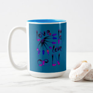 LOVE_MODERN_BLUE_SO CUTE Two-Tone COFFEE MUG