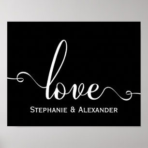 Love Modern Calligraphy Script Poster