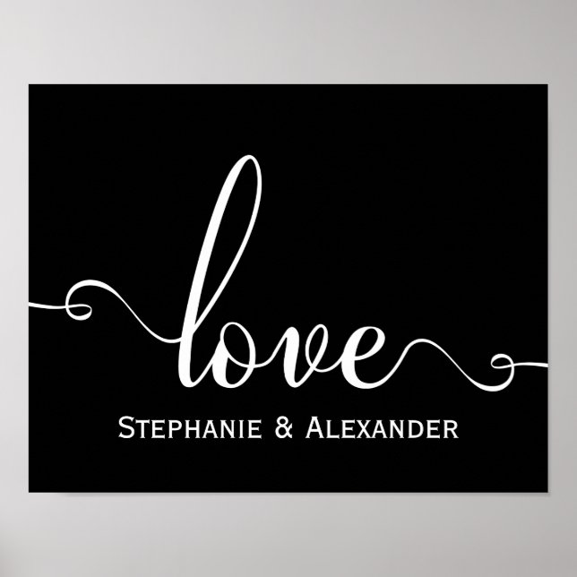 Love Modern Calligraphy Script Poster (Front)