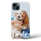 LOVE Modern Custom Pet Photo Paw Print Dog Lover