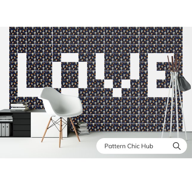 Love Modern Elegant Pattern Sugar Skull Decorative Ceramic Tile (Creator Uploaded)