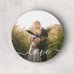 Love Modern Simple Photo Large Clock<br><div class="desc">Add your photo.</div>