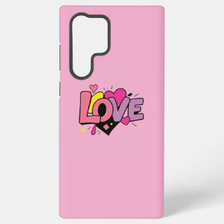 Love Modern Watercolor Artsy Valentine's Day Samsung Galaxy Case