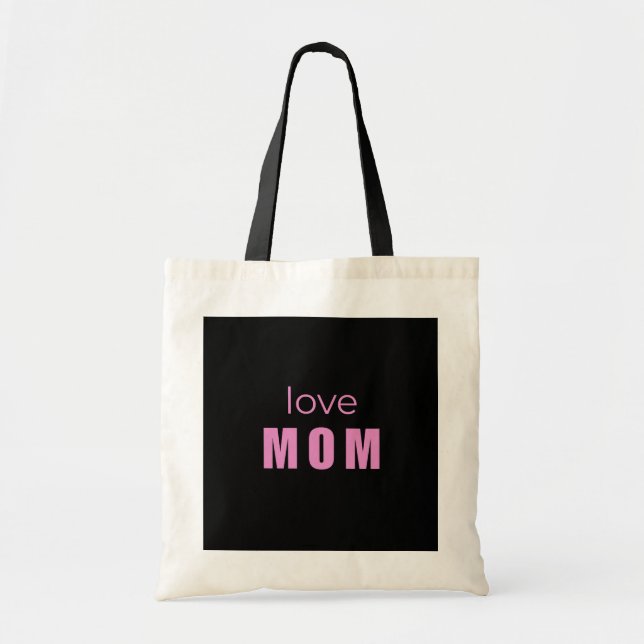 Love Mom Tote Bag – Stylish and Practical Gift  (Front)