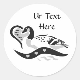 Love Momma Goose Classic Round Sticker