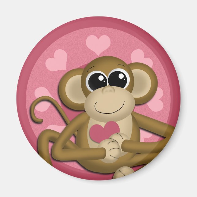 Love Monkey Pink magnet (Front)