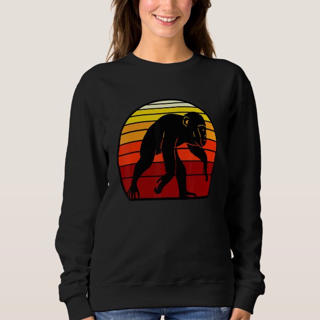 Love Monkeys Space Chimpanzee Sweatshirt (Front)