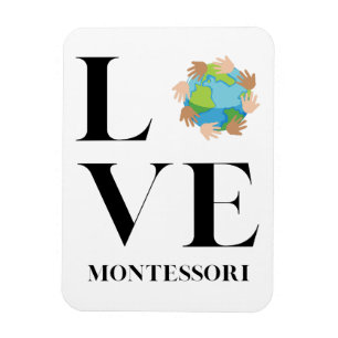 Love   Montessori   Hands Around The World  Magnet