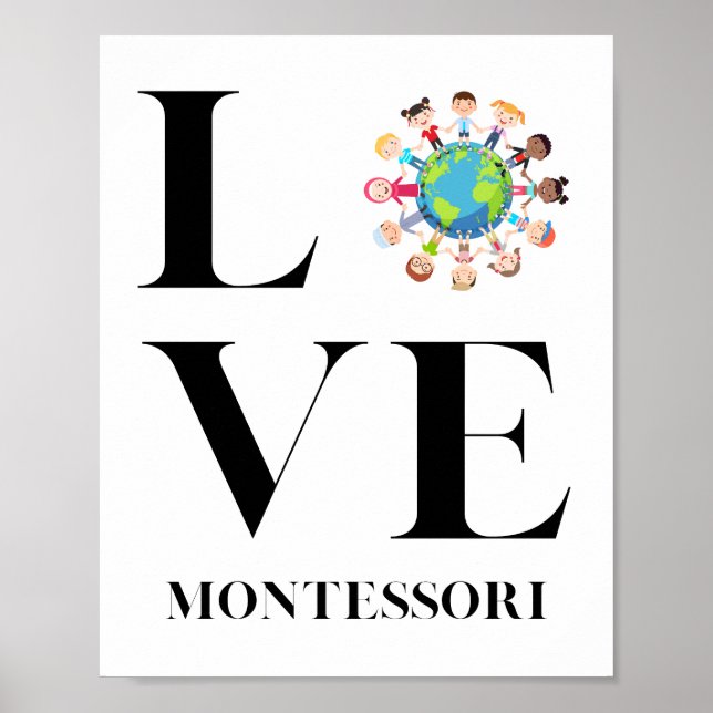 Love | Montessori | Kids Around The World Poster (Front)