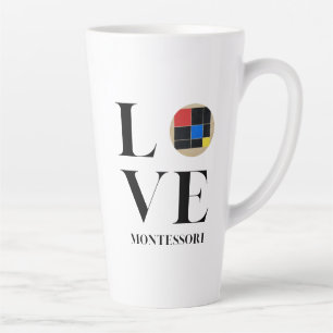 Love   Montessori   Trinomial Cube Latte Mug