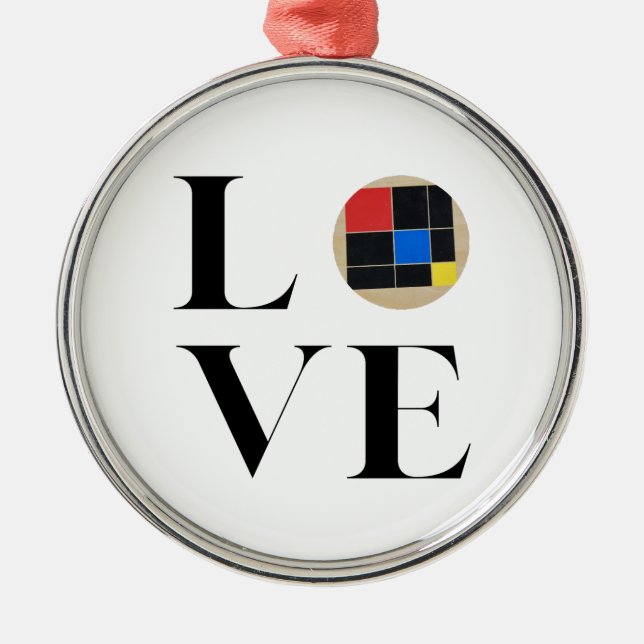 Love | Montessori | Trinomial cube  Metal Ornament (Front)