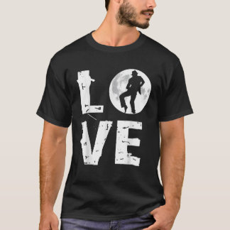 Love Moonwalk Pop Dancer Dance Moon Silhouette T-Shirt