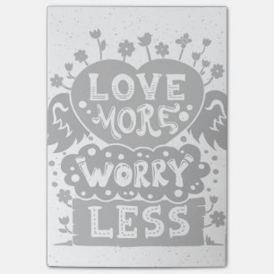 Love More Worry Less Post-it Notes
